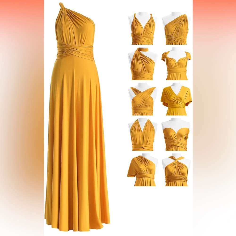 Elegant Yellow Maxi Dress